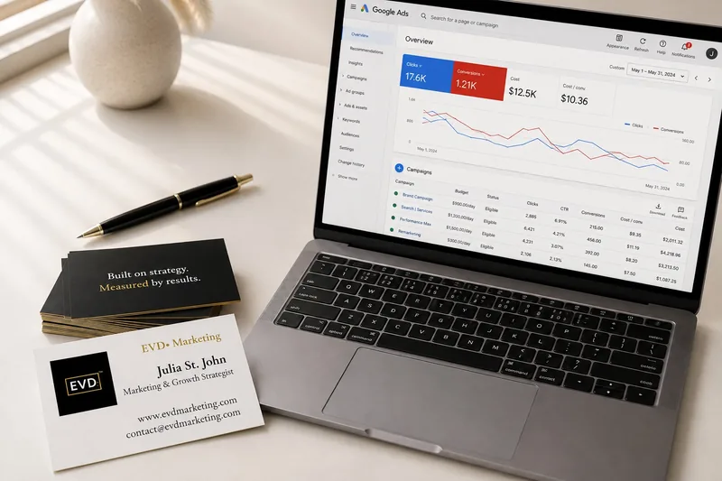 PPC management services and Google Ads strategy by EVD• Marketing